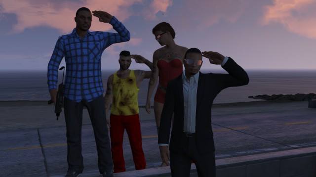 Salute At Sunset